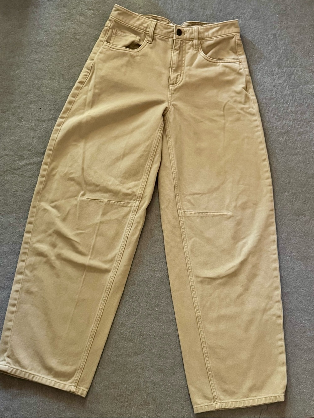 TNA Aritzia utility barrel pants in Tan